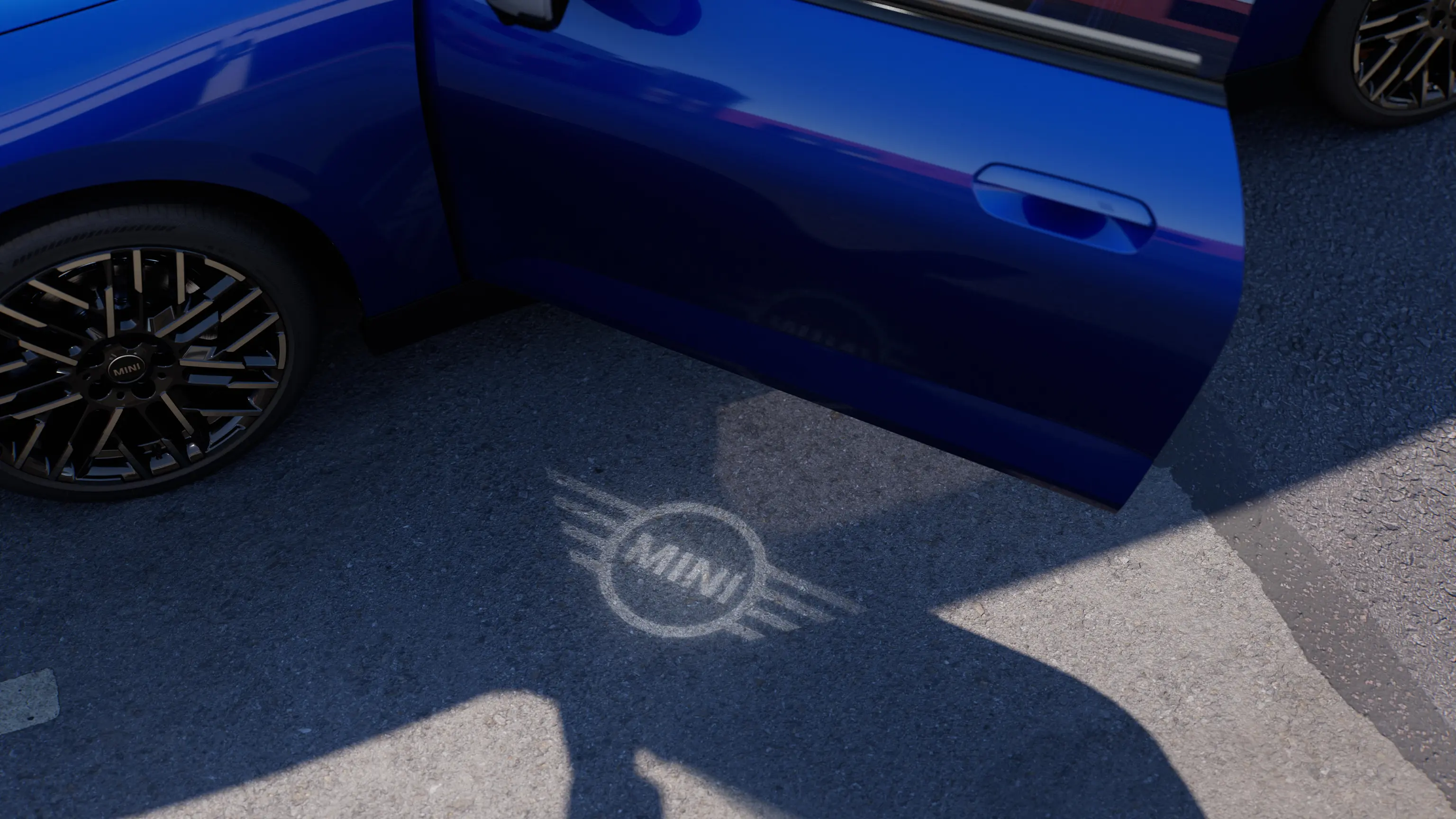 All-Electric MINI Cooper - Door projection