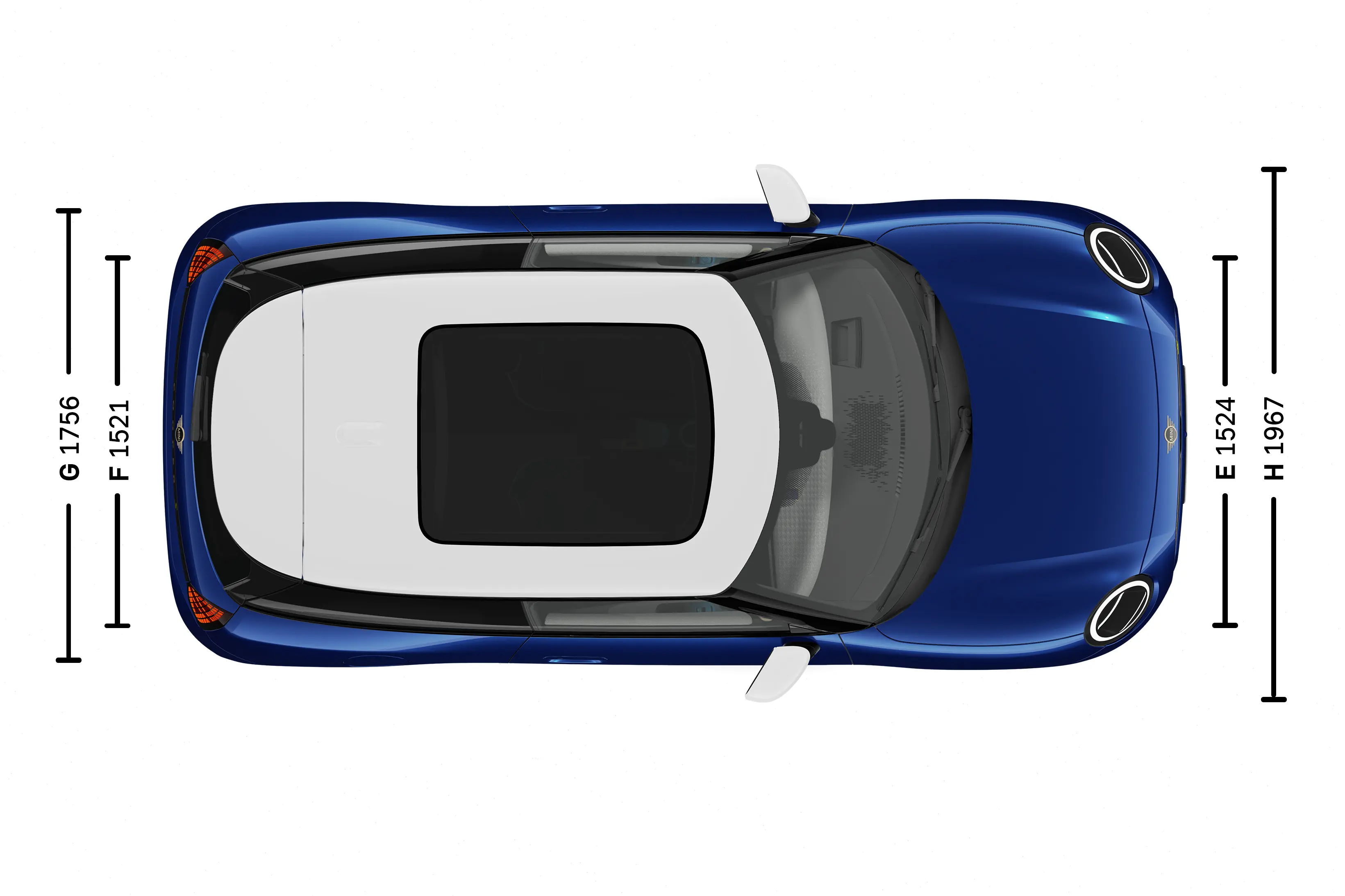 All-electric MINI Cooper Dimensions Top