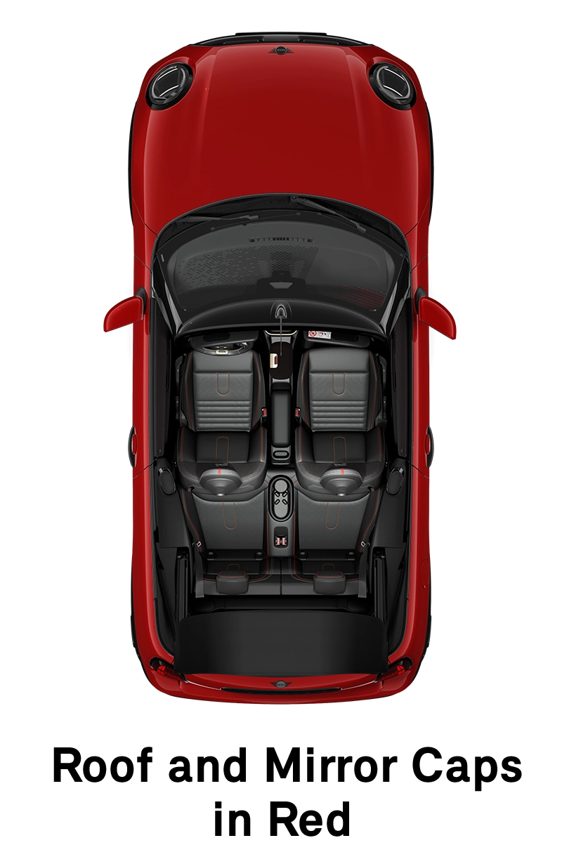  MINI - equipment - sport style roof and mirror caps in red