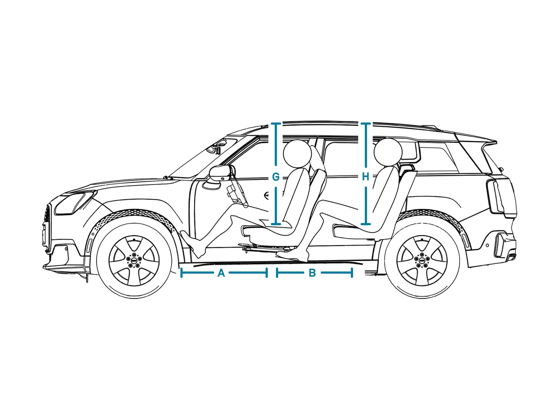 MINI Countryman - Dimensions Interior Side