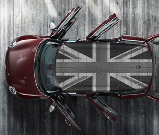 Mini Roof Decal In Black Jack Wood Effect