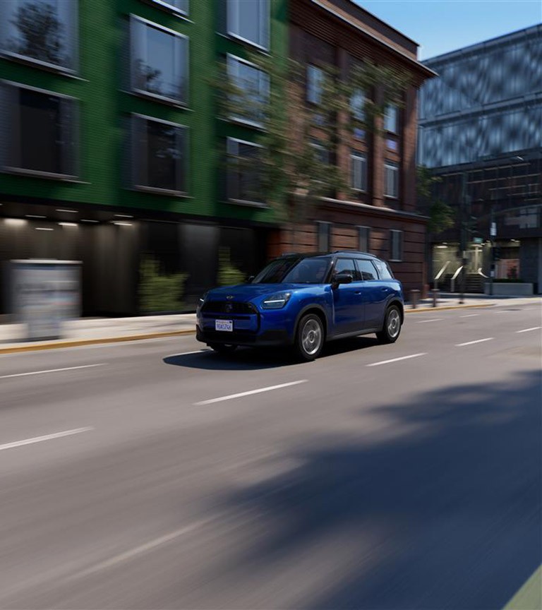 MINI COUNTRYMAN C CLASSIC WITH BLAZING BLUE PAINT AND 18" ASTEROID SPOKE WHEELS
