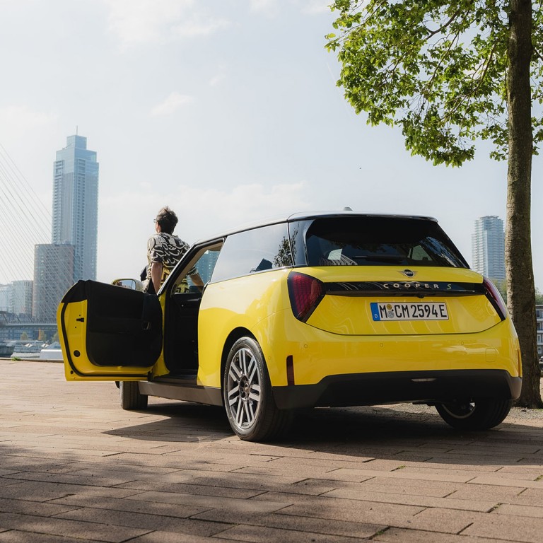 all-electric MINI Cooper parked