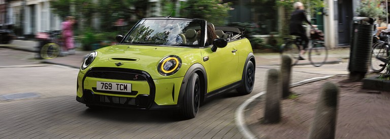 mini convertible yellow