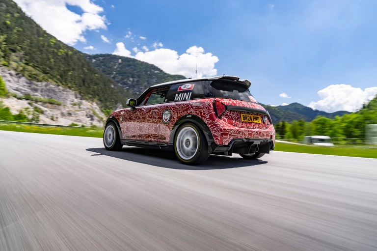 MINI John Cooper Works prototype at the Nürburgring 24-hour race rear-side shot