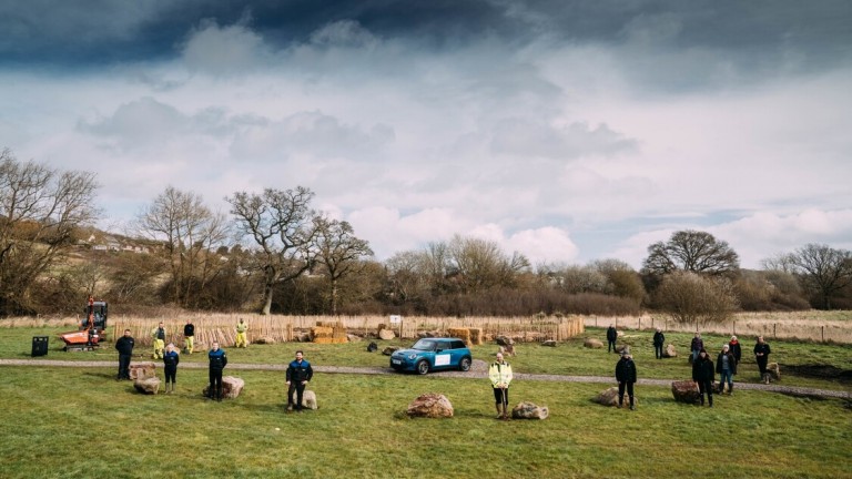 A MINI-funded Tiny Forest being planted