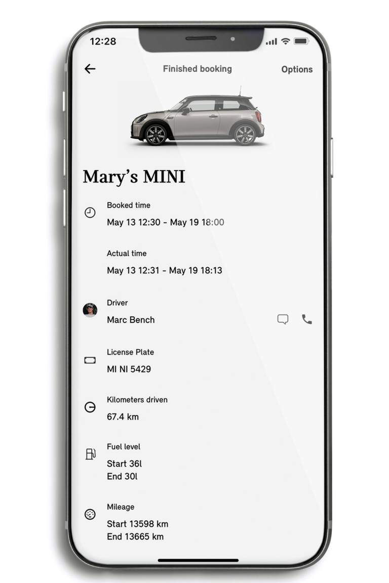 MINI Sharing – MINI Sharing app – User profile