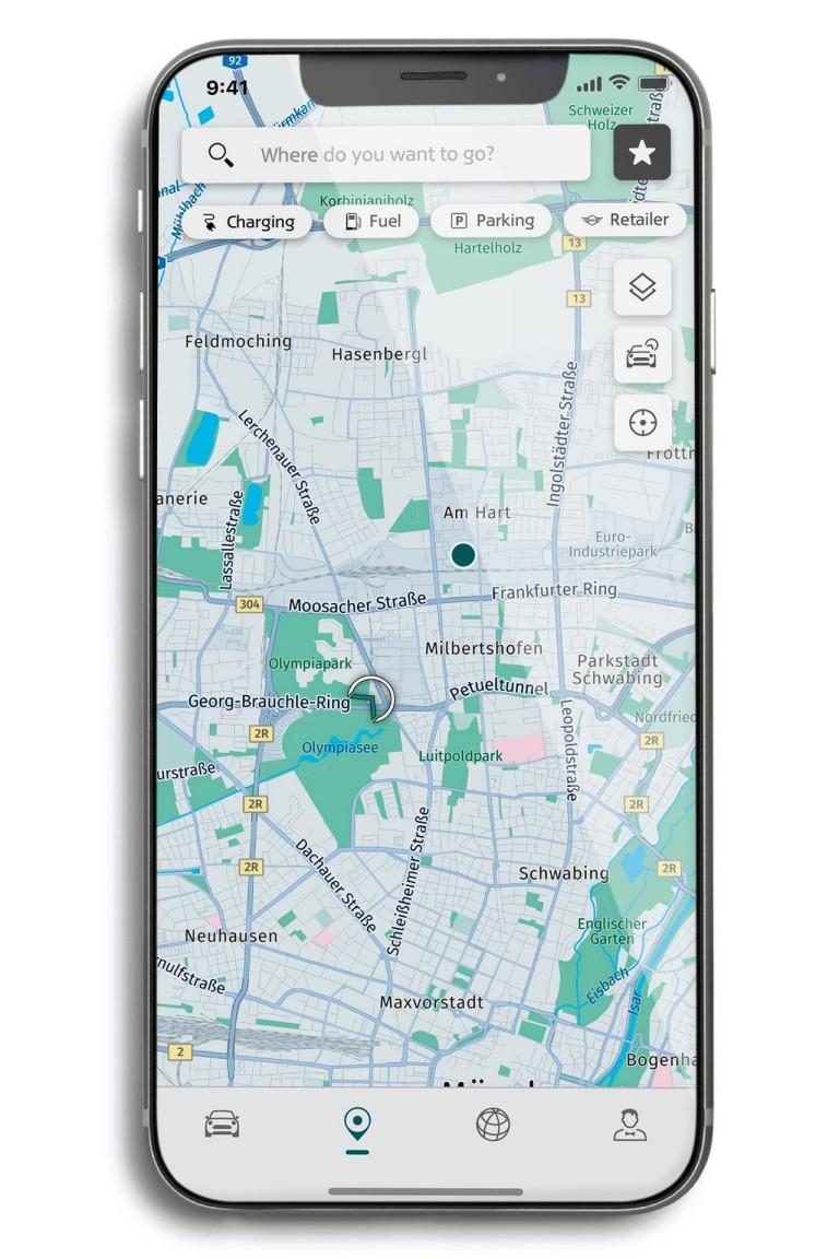 mini connected – mini app – map tab