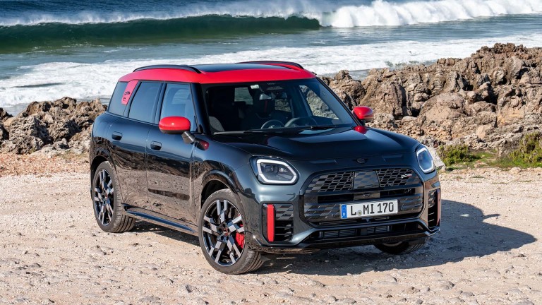 MINI John Cooper Works Countryman parked on a beach