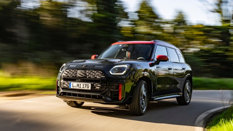 MINI John Cooper Works Countryman driving on country road