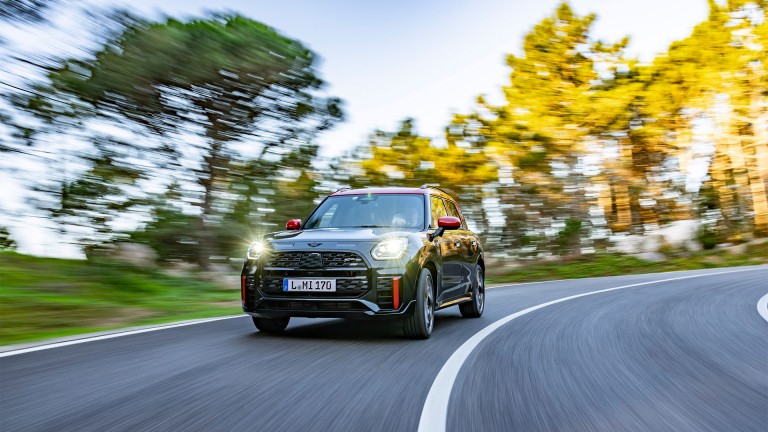 MINI John Cooper Works Countryman driving on country road